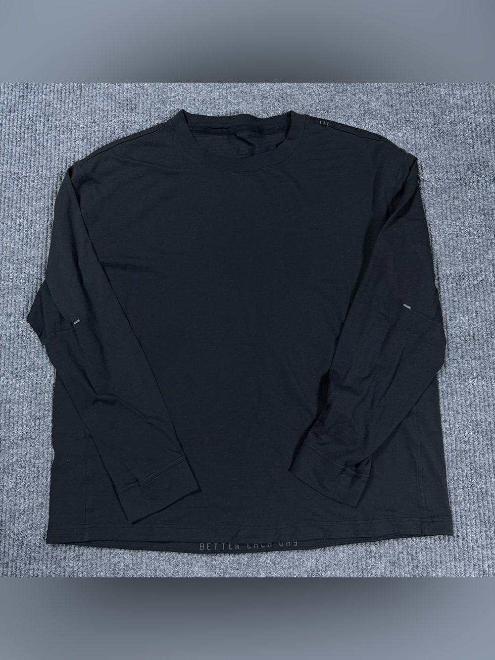 Lululemon Mens License To Train Long Sleeve Shirt Black Better Each Day Size XL